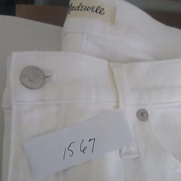 Madewell Womens High Rise Skinny Jeans Pure white size 32 NEW WITH TAGS summer - Picture 13 of 13